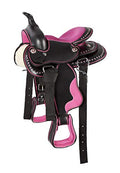 8" Seat Kids Western Synthetic Horse Riding Saddle Q883