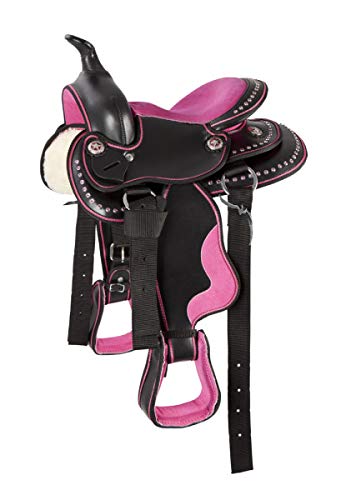 8" Seat Kids Western Synthetic Horse Riding Saddle Q883