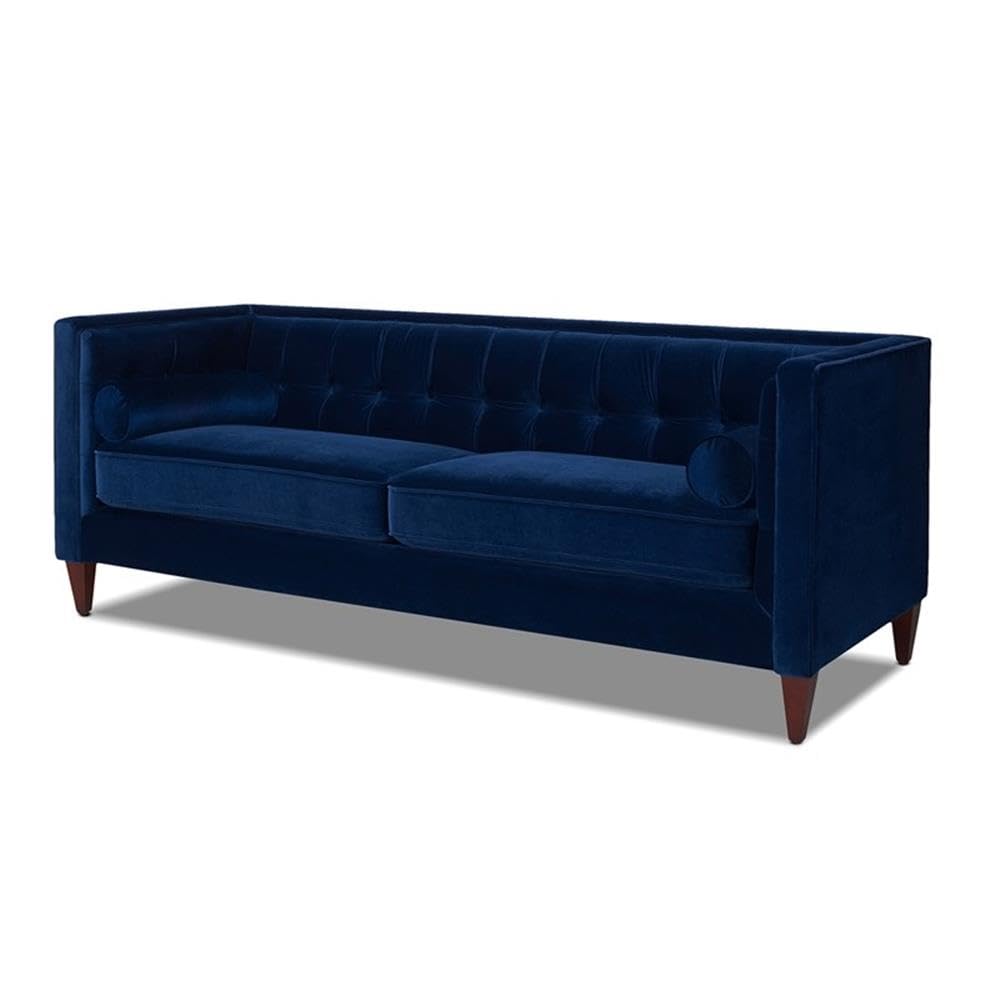 Navy Blue Velvet Tufted Sofa C397390
