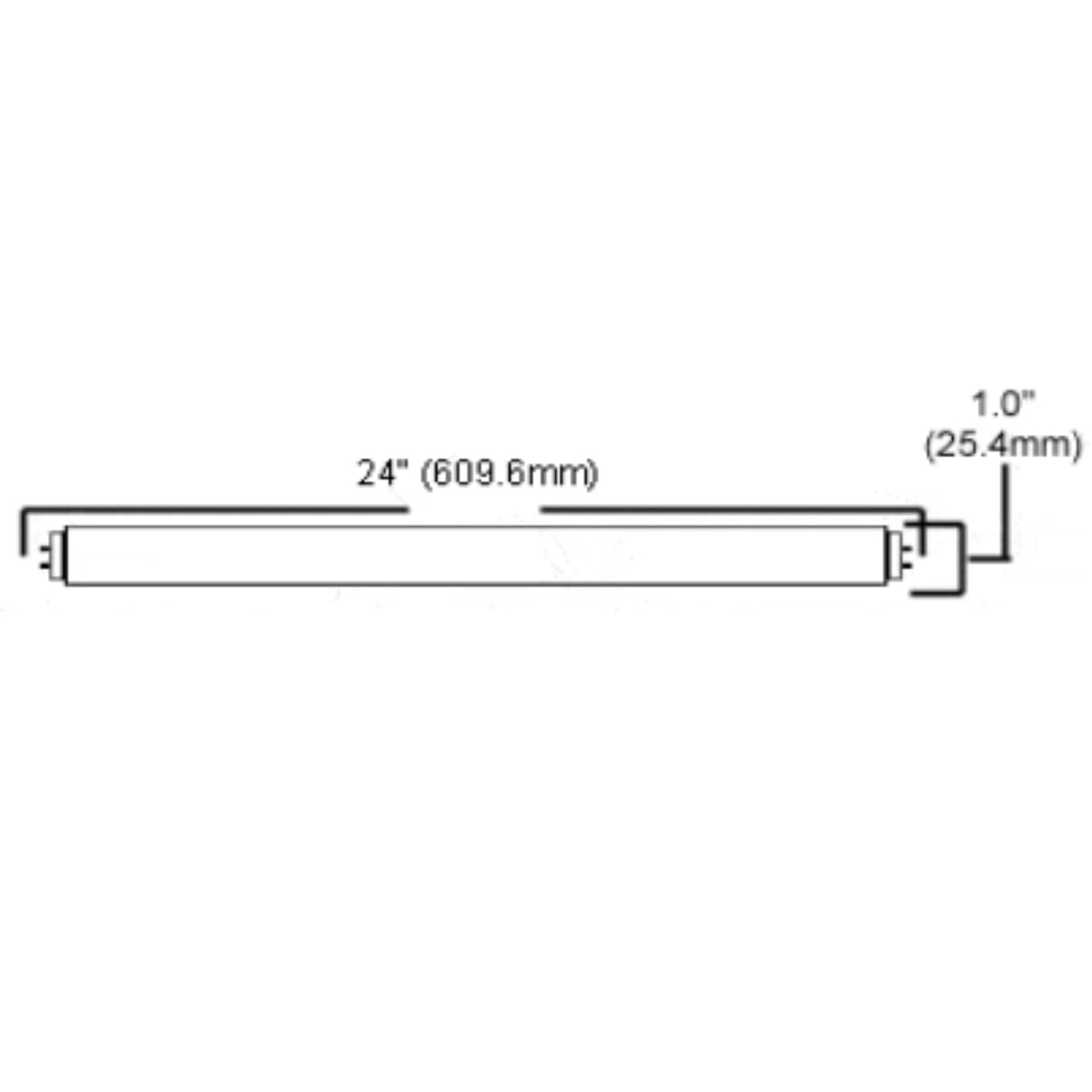 24 Inch 20W 2700K Warm White T9 Fluorescent Tube Light Bulb G13 Bi-Pin Base 2 Foot Linear Lamp Pack of 30 G5649