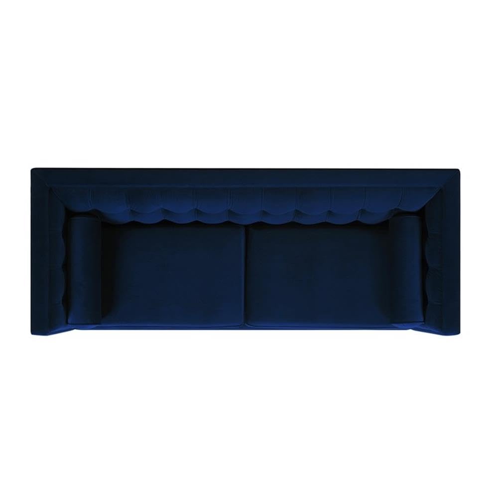 Navy Blue Velvet Tufted Sofa C397390