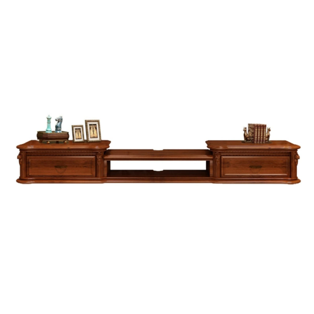 Wall Mounted TV Stand with Drawers and Open Storage Shelf E98378
