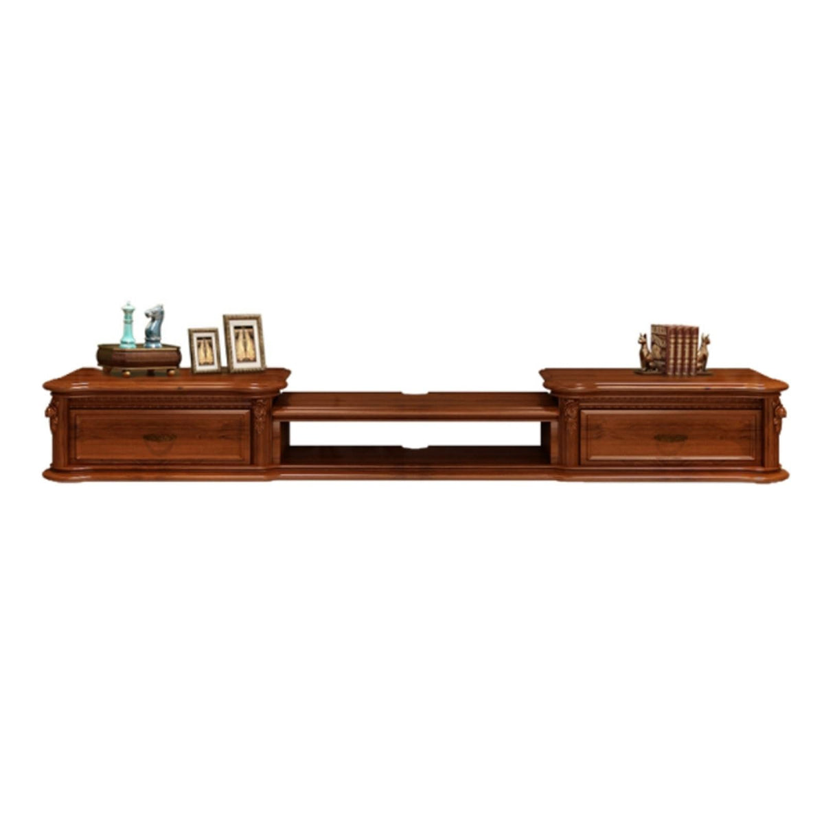Wall Mounted TV Stand with Drawers and Open Storage Shelf E98378