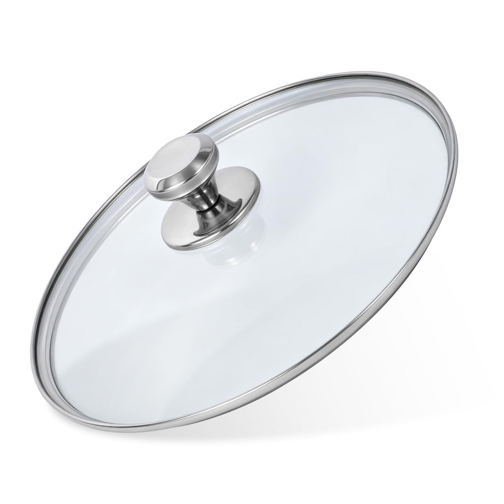 10.25 Inch Tempered Glass Lid with Stainless Steel Knob W880