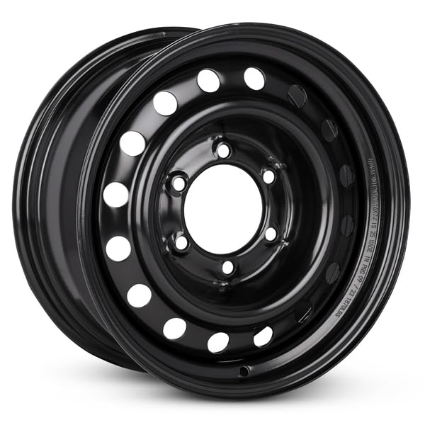16x7 inch Black Painted Steel Wheel O6961