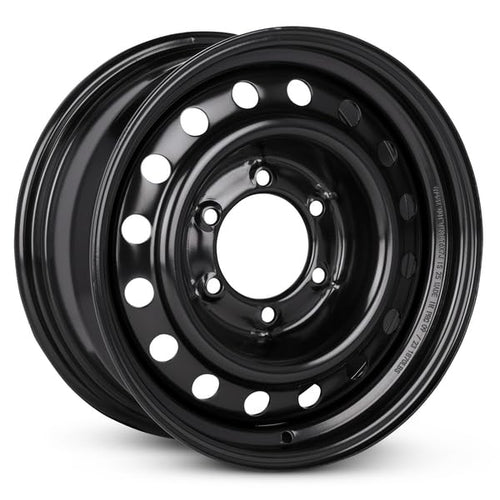 16x7 inch Black Painted Steel Wheel O6961