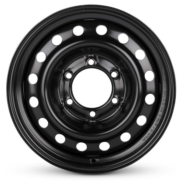 16x7 inch Black Painted Steel Wheel O6961