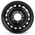 16x7 inch Black Painted Steel Wheel O6961