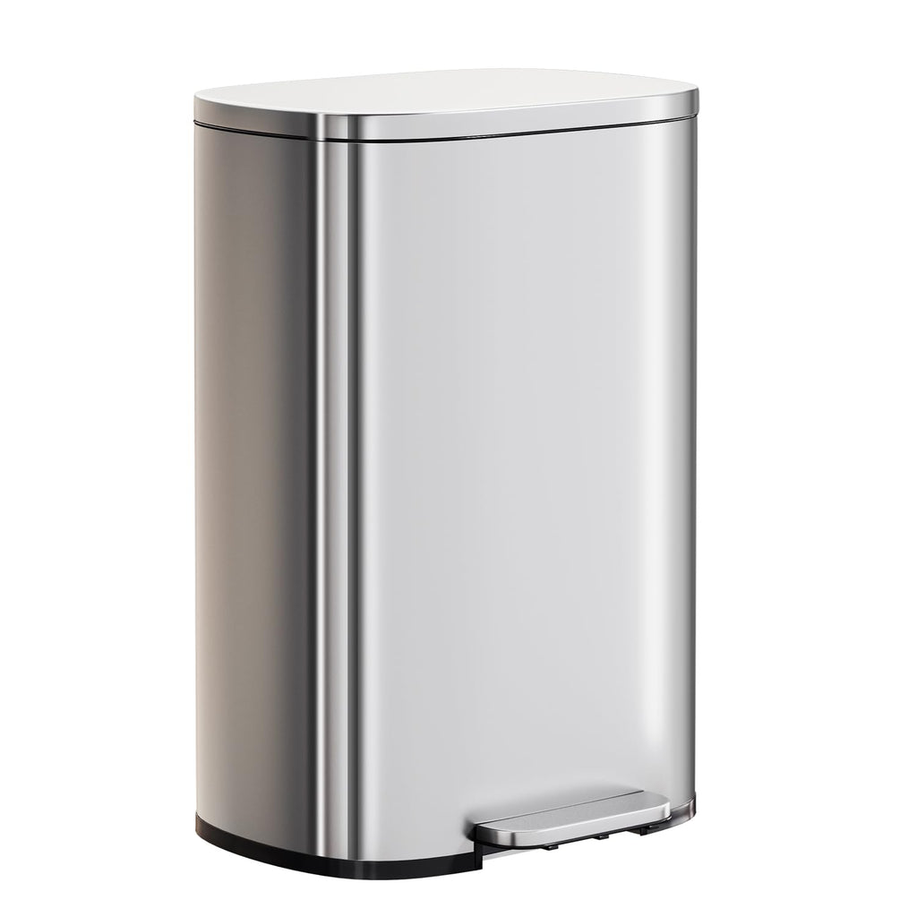 13G Steel Trash Can with Lid B9672