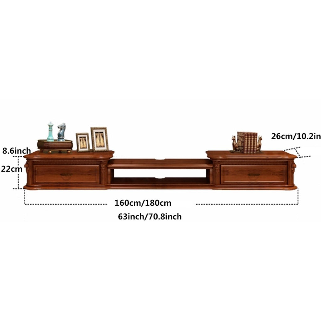 Wall Mounted TV Stand with Drawers and Open Storage Shelf E98378
