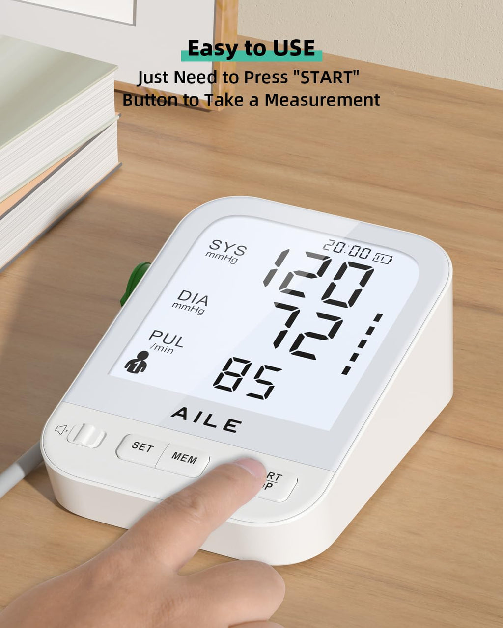 FDA Cleared Blood Pressure Monitor Large LCD Display G89901