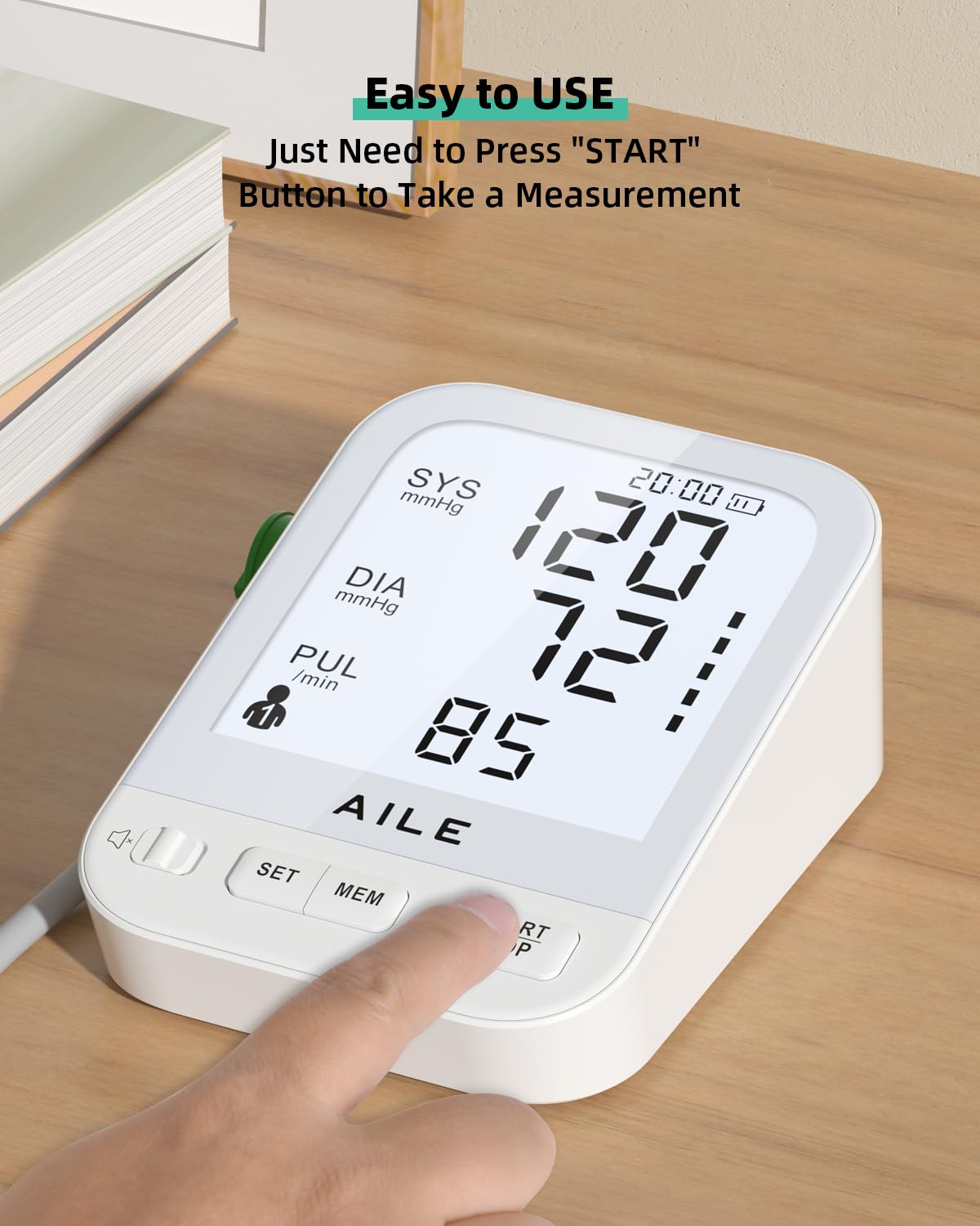 FDA Cleared Blood Pressure Monitor Large LCD Display G89901