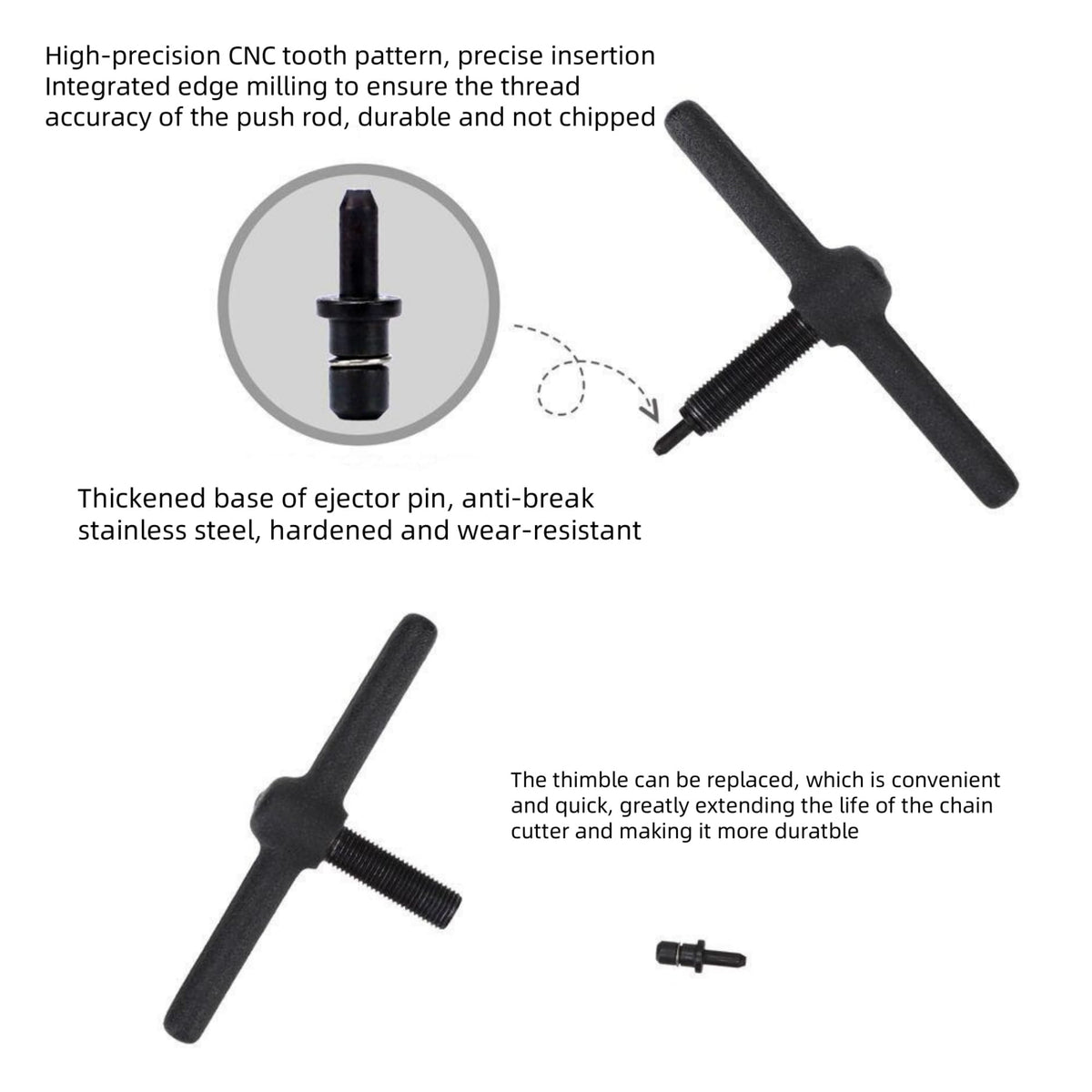 Bike Chain Tool, 1-13 Speed Chain Breaker with Spare Pins Y320