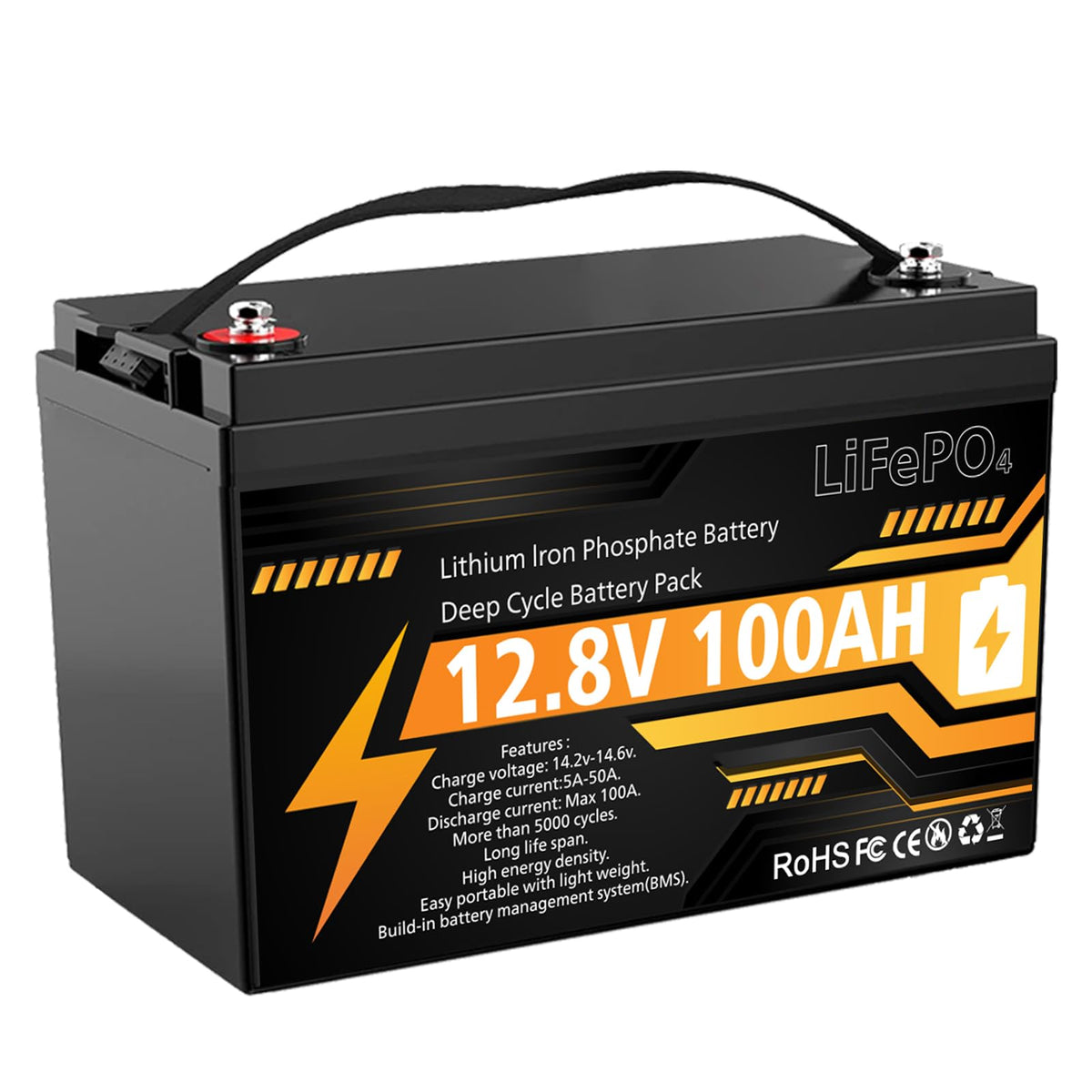 12V 100Ah LiFePO4 Deep Cycle Battery M5198