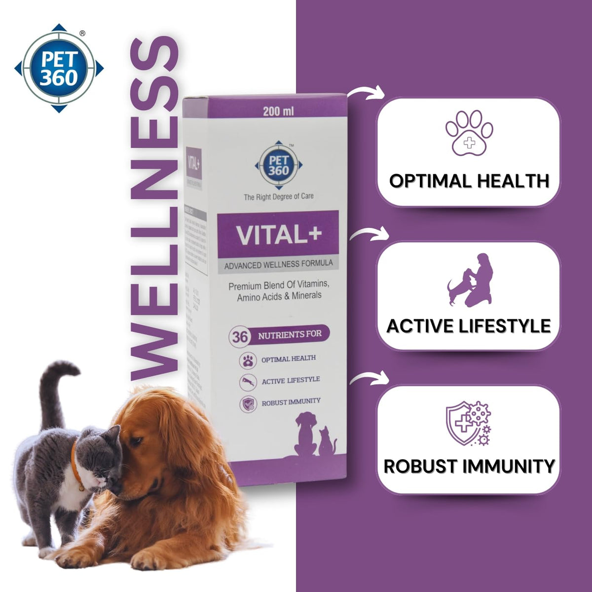 Multivitamin Syrup Nutritional Supplement for Dogs & Cats 200 ml E4386