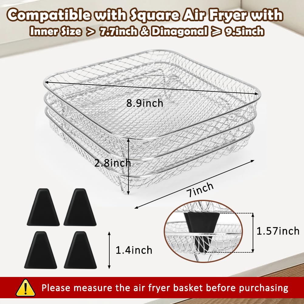 7 inch Square Air Fryer Rack J4127