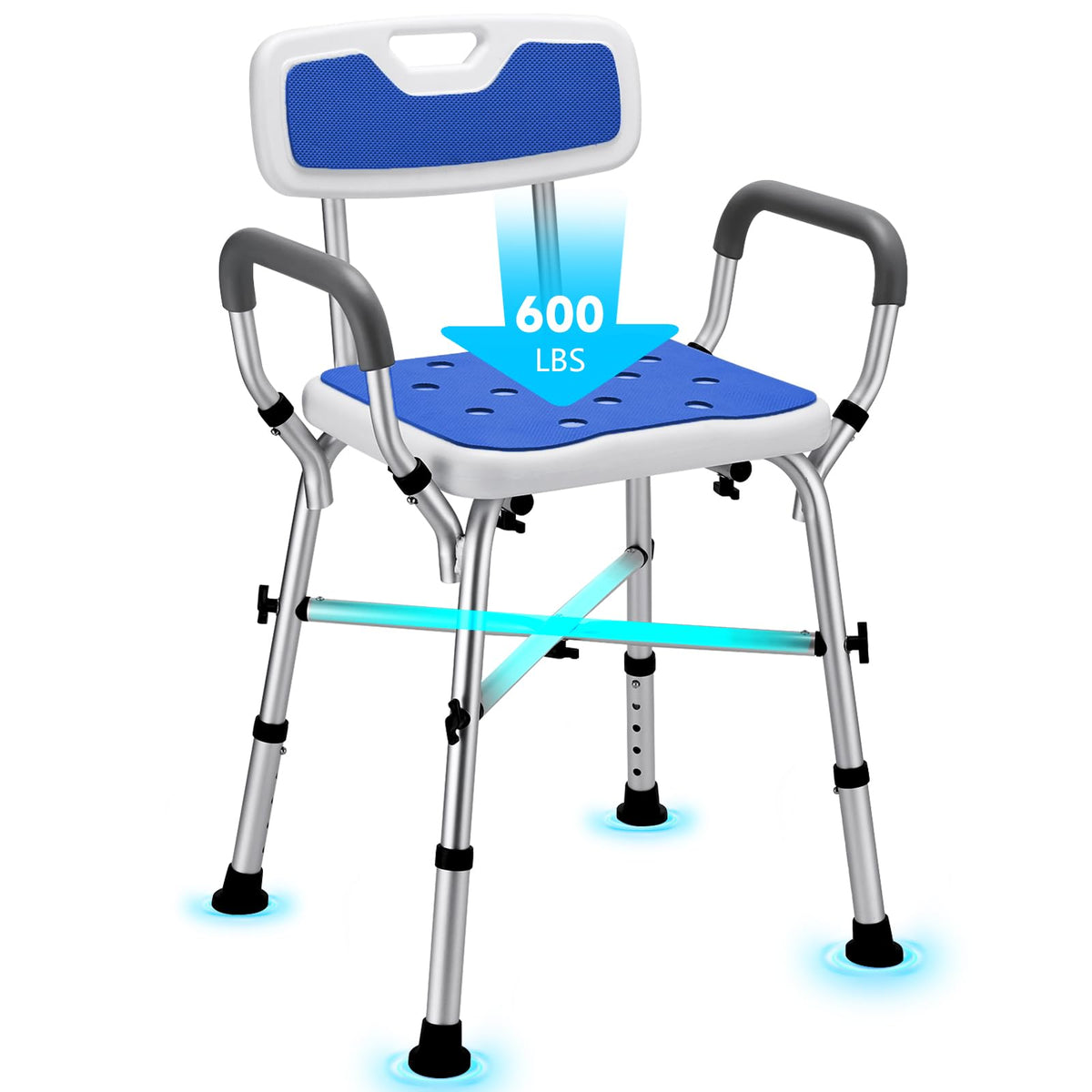 Adjustable Shower Chair with Arms and Back N51436