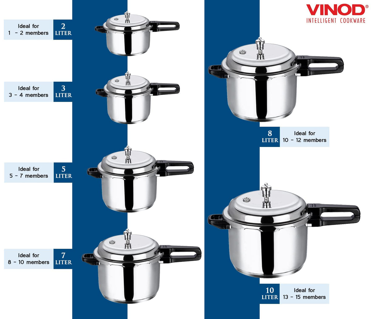 Stainless Steel Pressure Cooker, Outer Lid, 2 Litre S6881