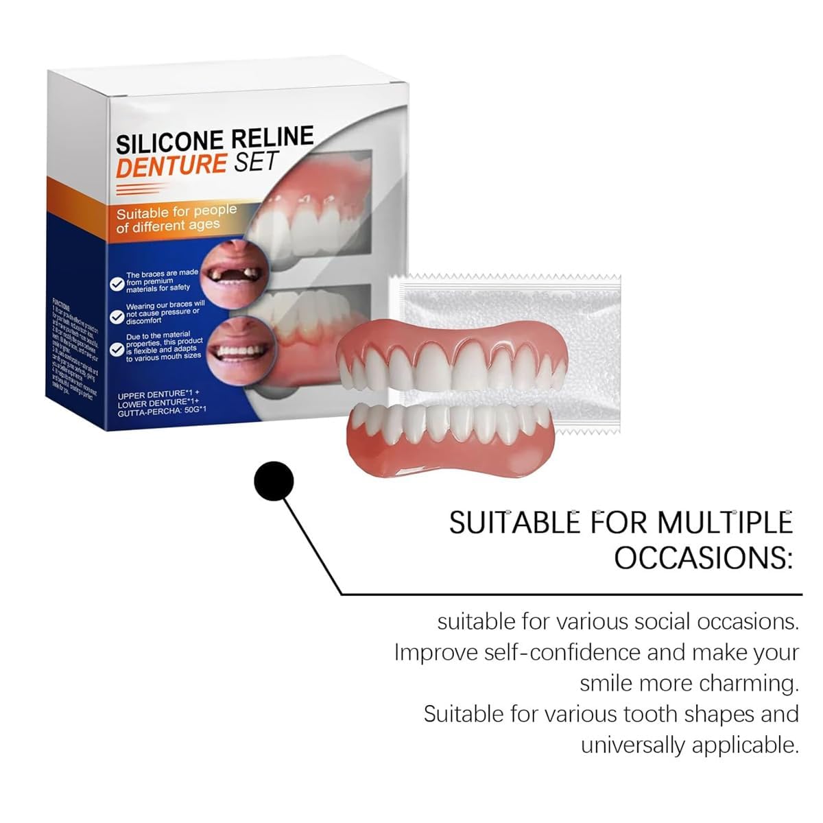 Silicone Denture Reline Kit (2pcs) U74197