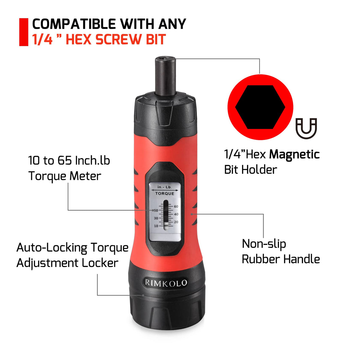 Torque Screwdriver Wrench Set with 29 S2 Alloy Bits & 5 Drive Sockets A405