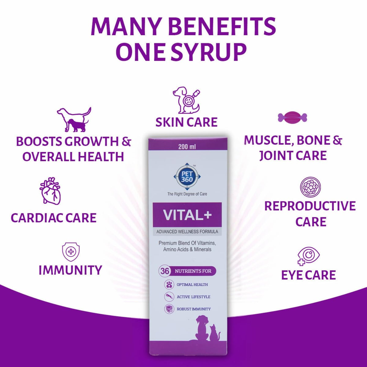 Multivitamin Syrup Nutritional Supplement for Dogs & Cats 200 ml E4386