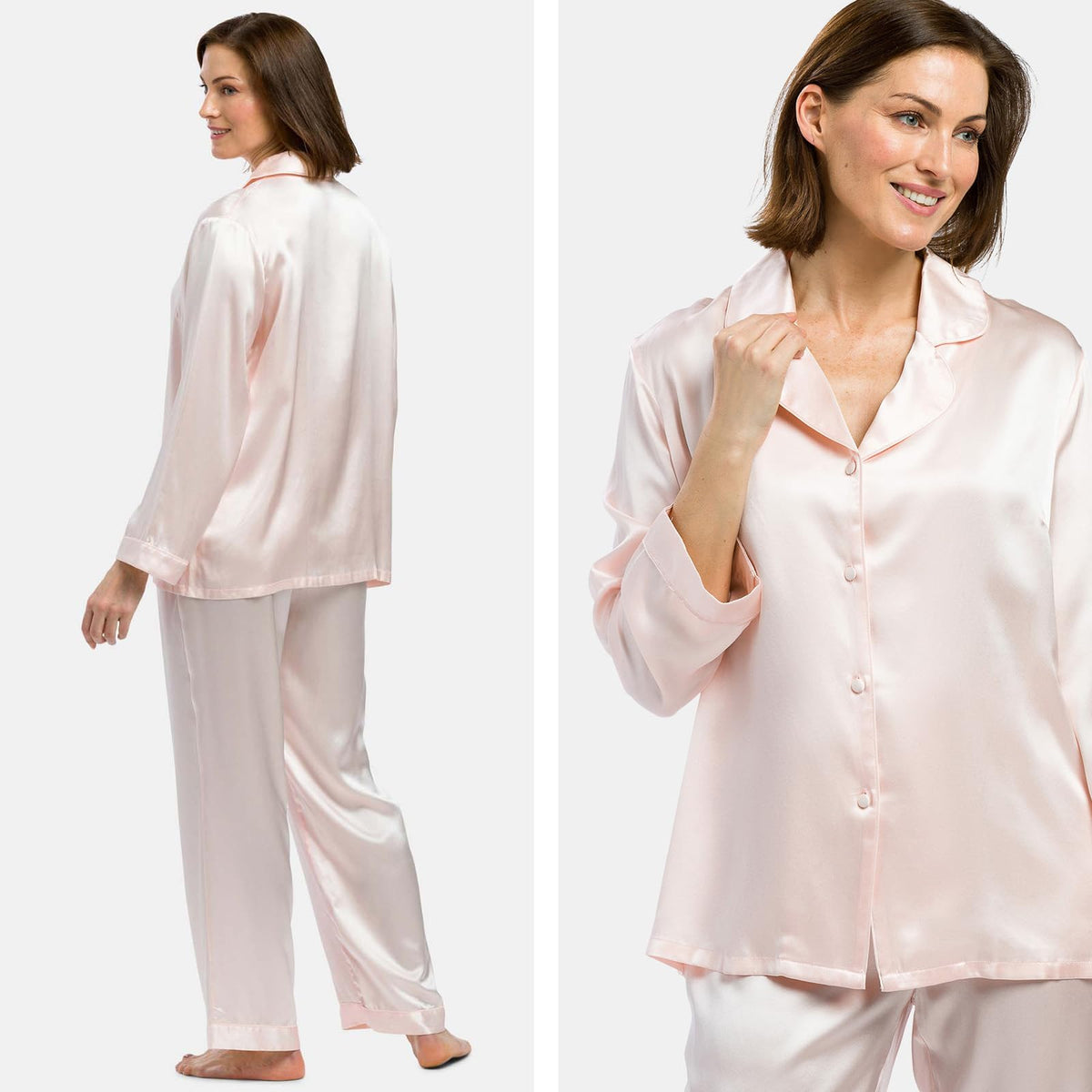 Women's 100% Mulberry Silk Long Pajama Set X37837