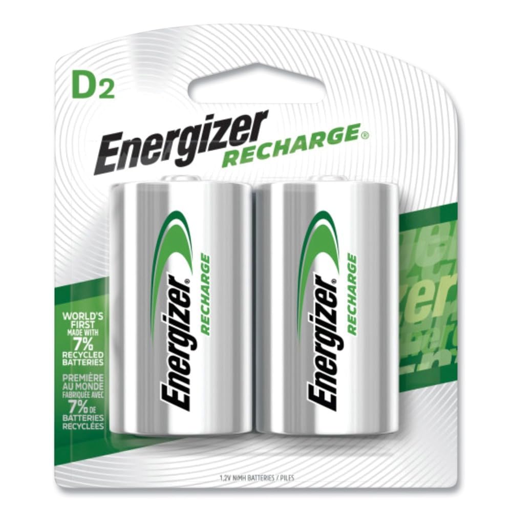 Rechargeable D Batteries 2-Count Pack of 2 P637
