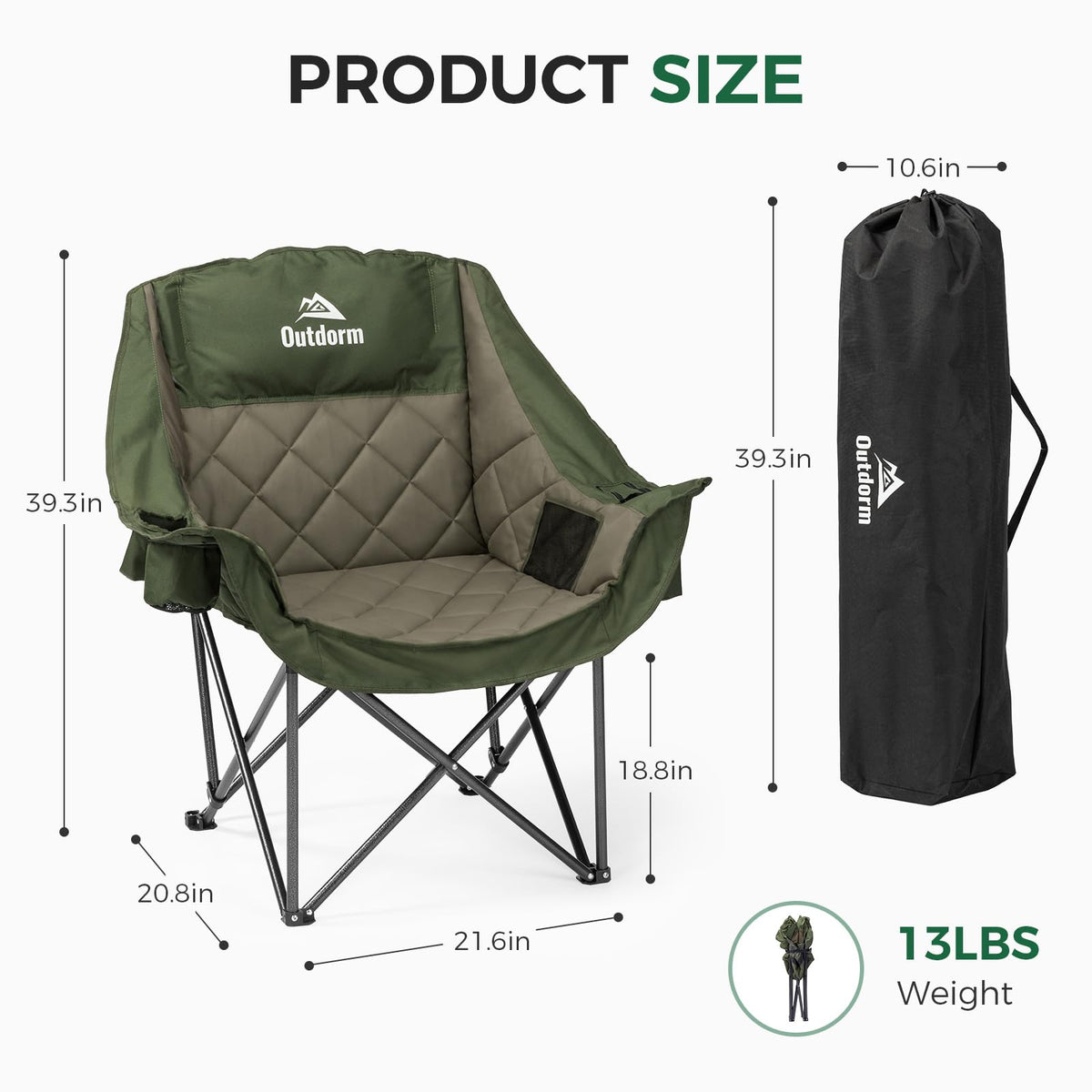 Oversized Camping Chairs 2 Pack D5304