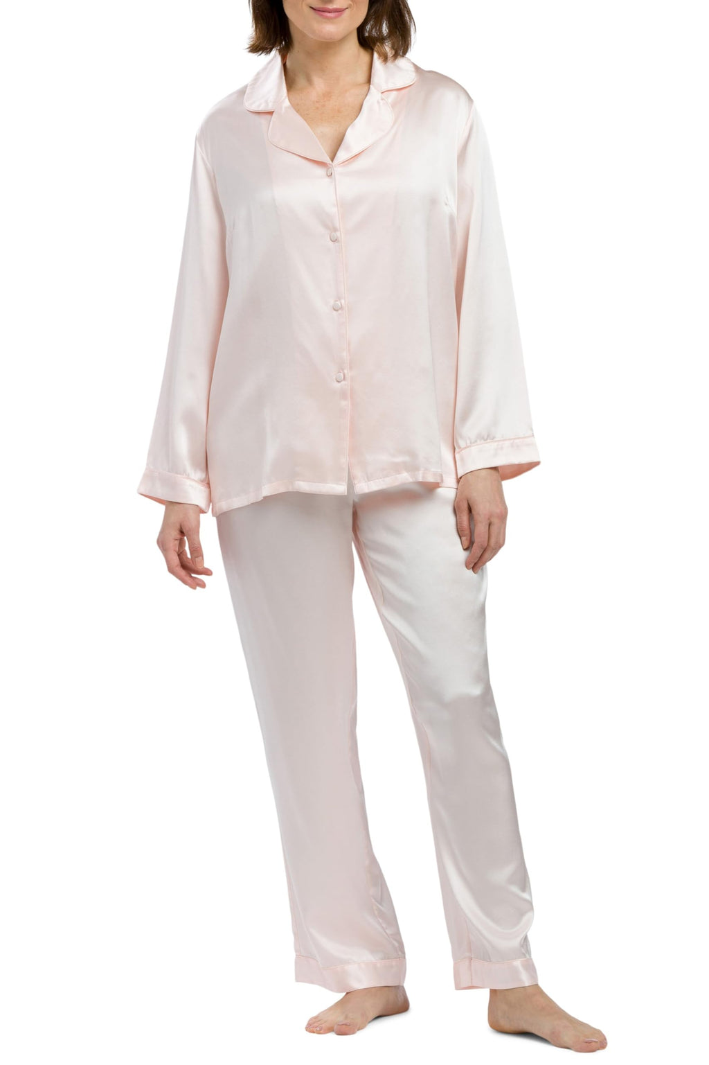Women's 100% Mulberry Silk Long Pajama Set X37837