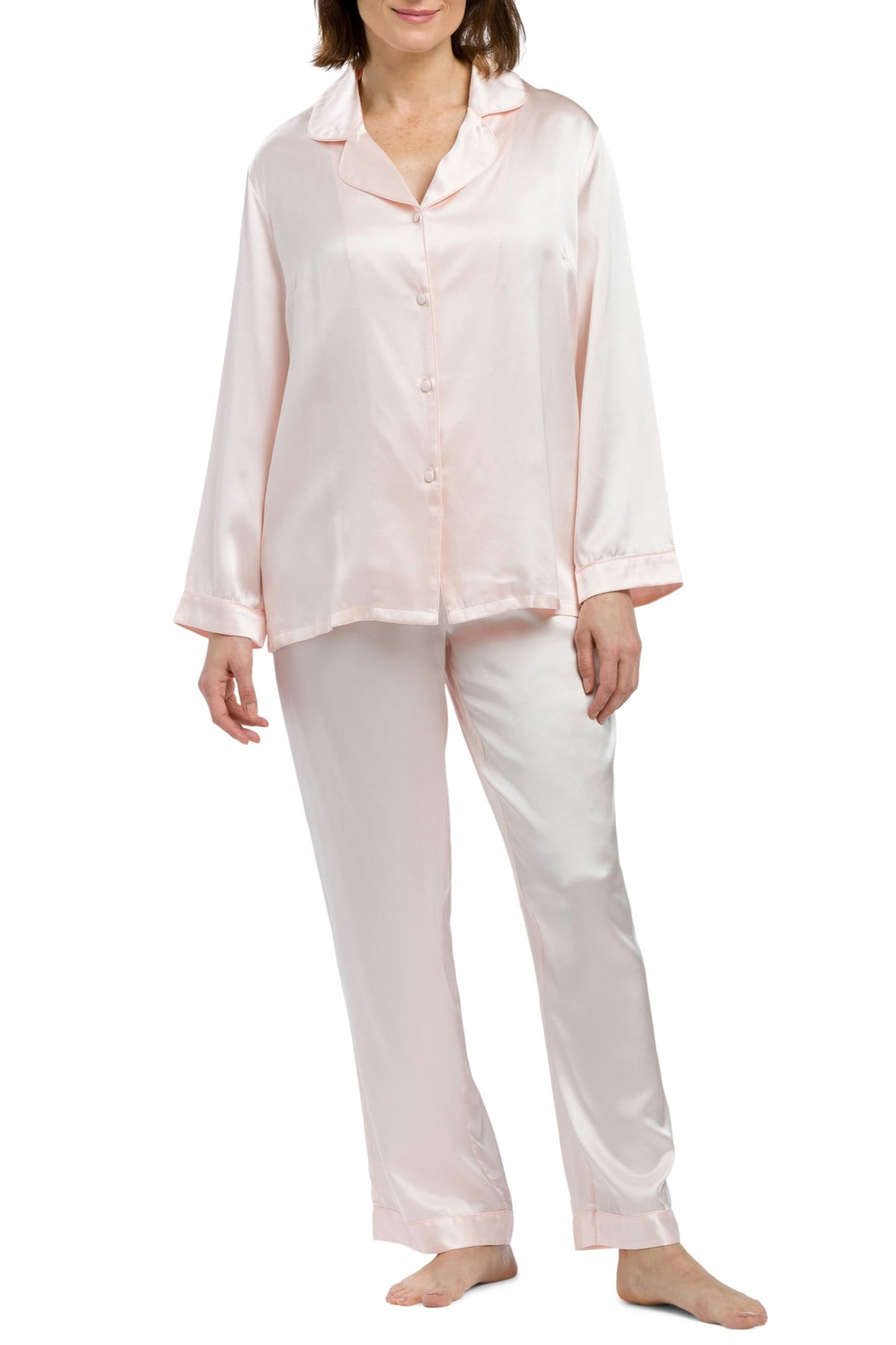Women's 100% Mulberry Silk Long Pajama Set X37837