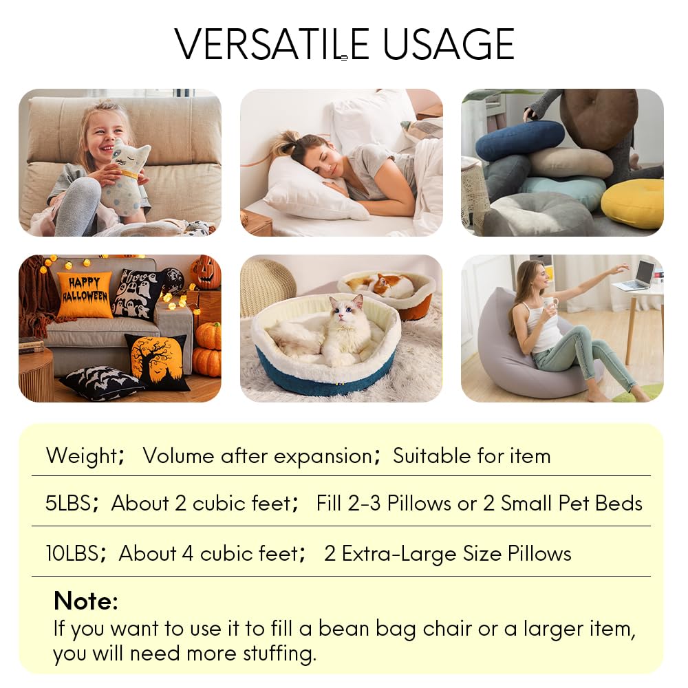 5LBS Shredded Memory Foam Bean Bag Filler N385