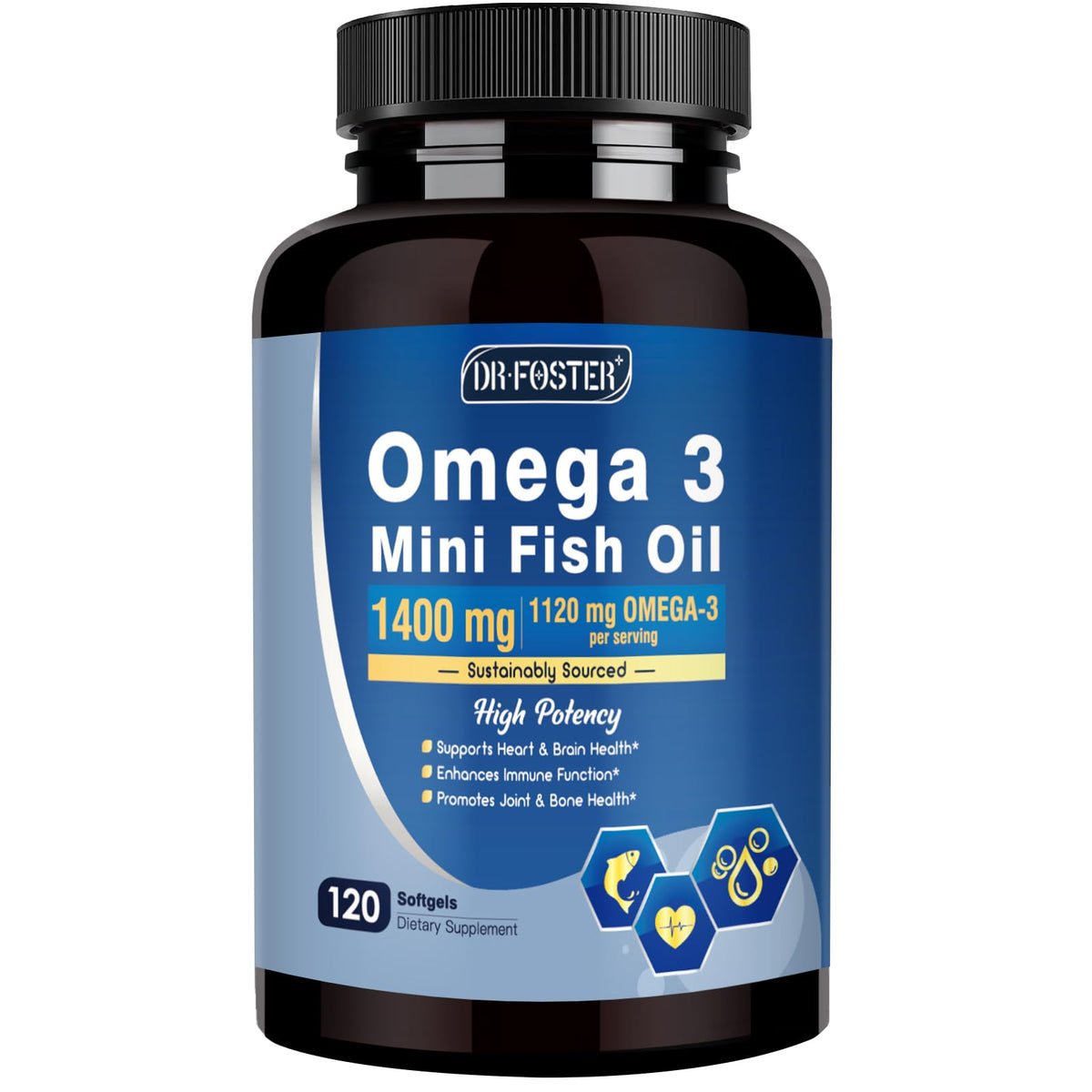 Omega-3 Fish Oil Softgels 1120mg 120 Softgels G423066