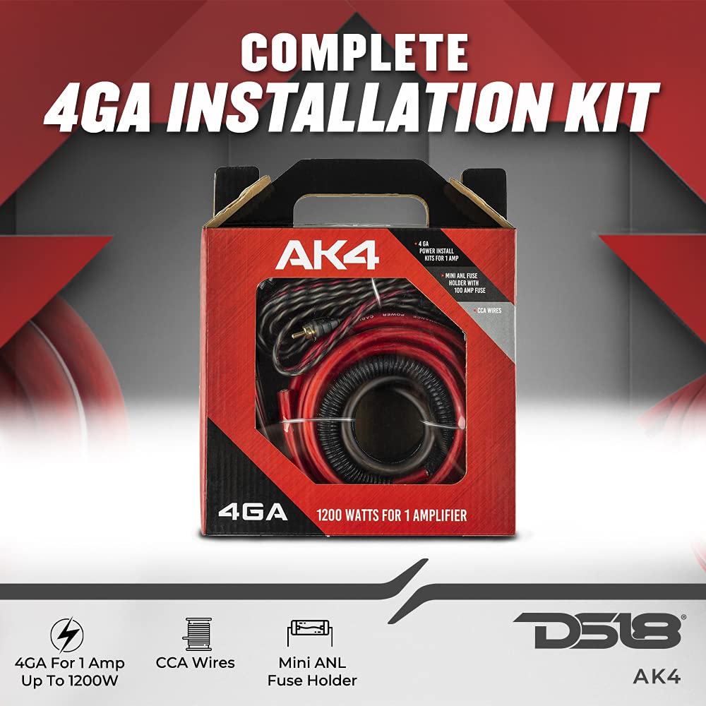 4 Gauge CCA Amplifier Installation Wiring Kit I892859