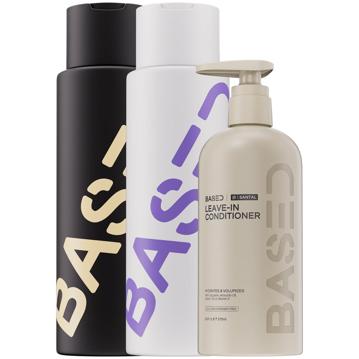 Shampoo, Conditioner & Leave-In Conditioner with Peppermint, Coconut & Avocado Oil D139