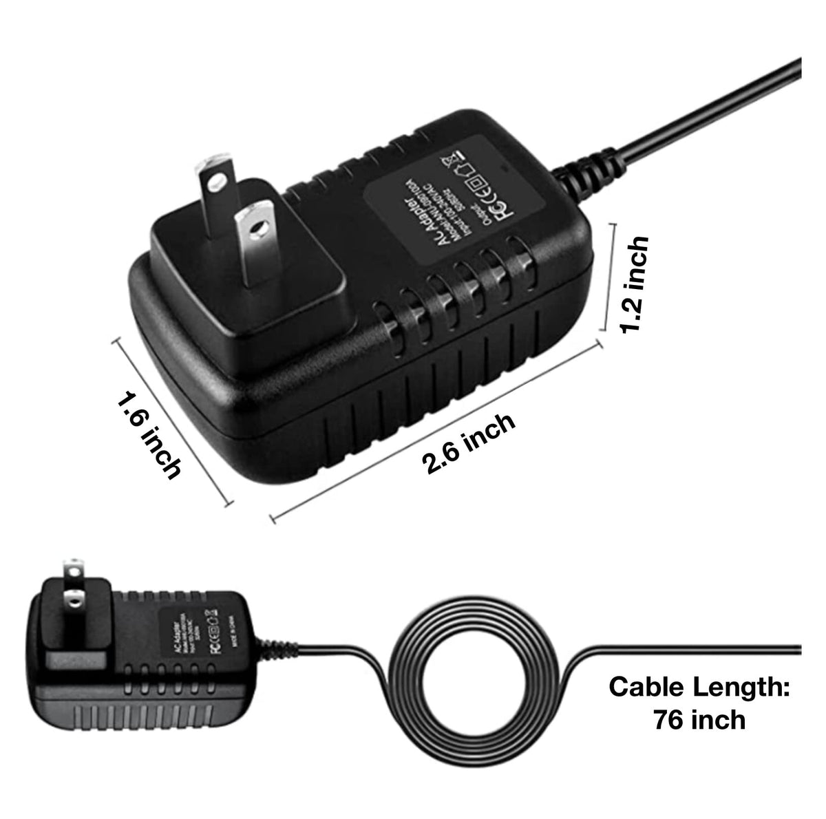 12V DC Power Supply Adapter Cord Cable R538