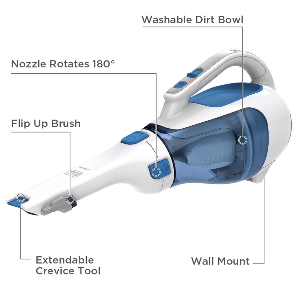 Cordless Handheld Vacuum with Rotating and Extendable Nozzle S709013