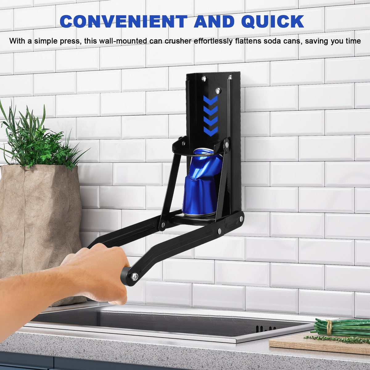 Stainless Steel Wall Mounted Can Crusher W49931