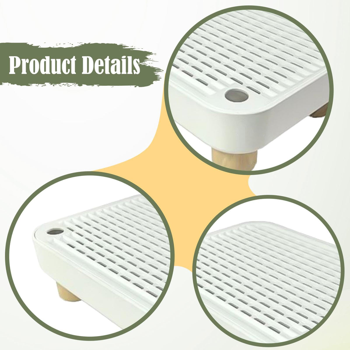 White Non-Slip Reusable Cat Litter Tray Pad H8352