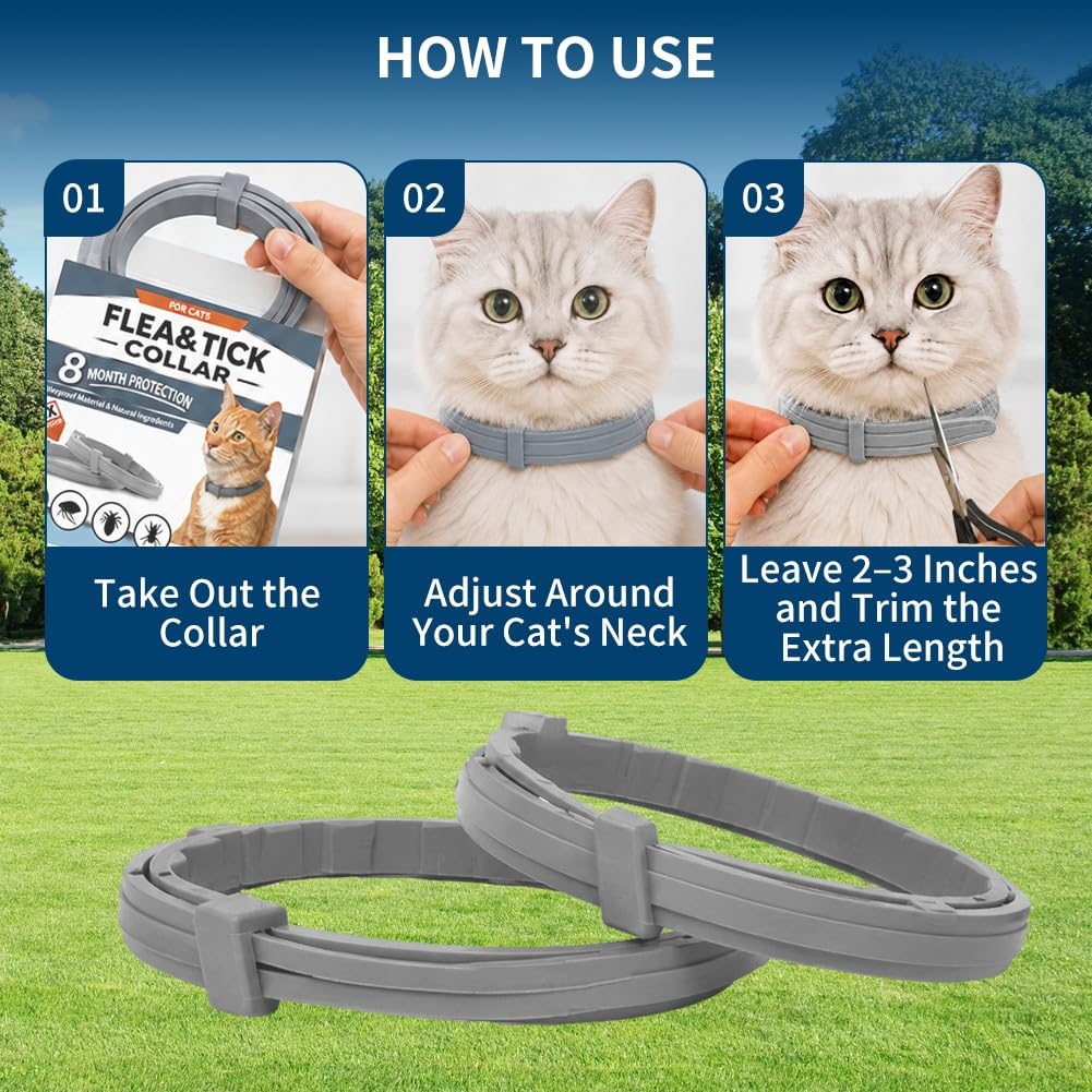 Cat Flea and Tick Collar 4 Pack X8851