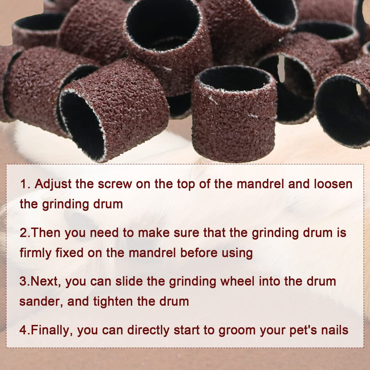 26 Pack Nail Grinder Replacement Kit Sanding Drum Set J934981