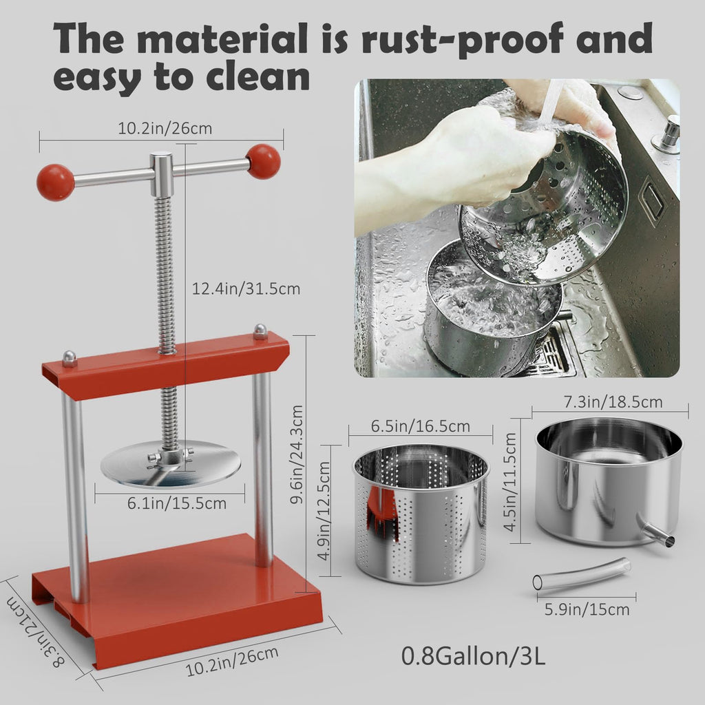 0.8 Gallon Stainless Steel Manual Press S18680
