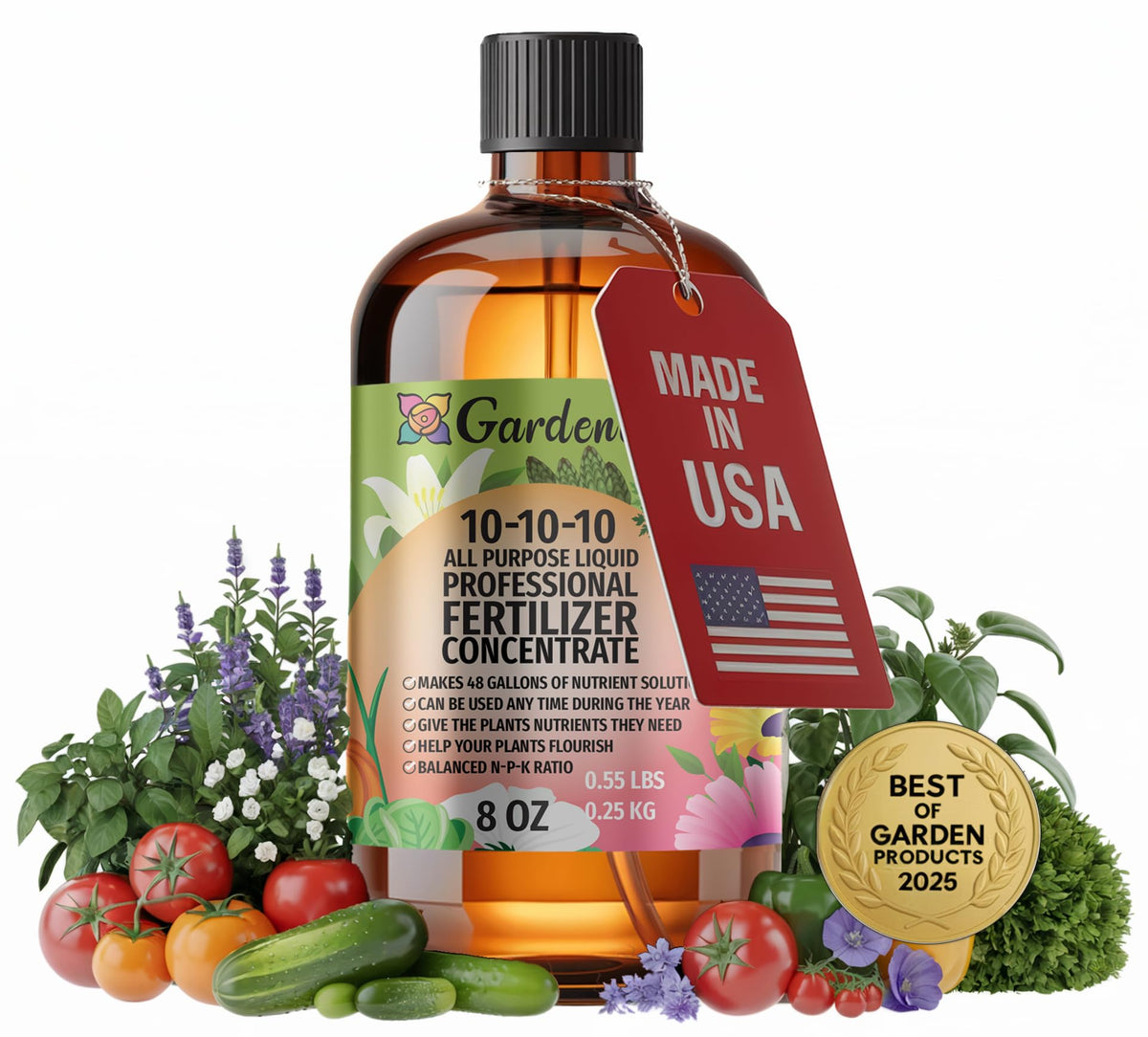10-10-10 All Purpose Liquid Plant Food Fertilizer Concentrate 8 OZ R997