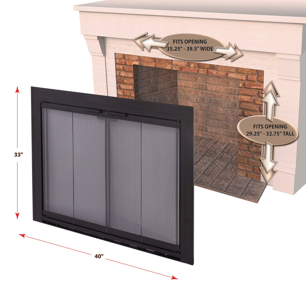 Aluminum Fireplace Glass Door H316