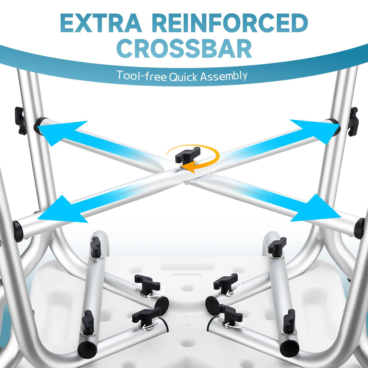 Adjustable Shower Chair with Arms and Back N51436