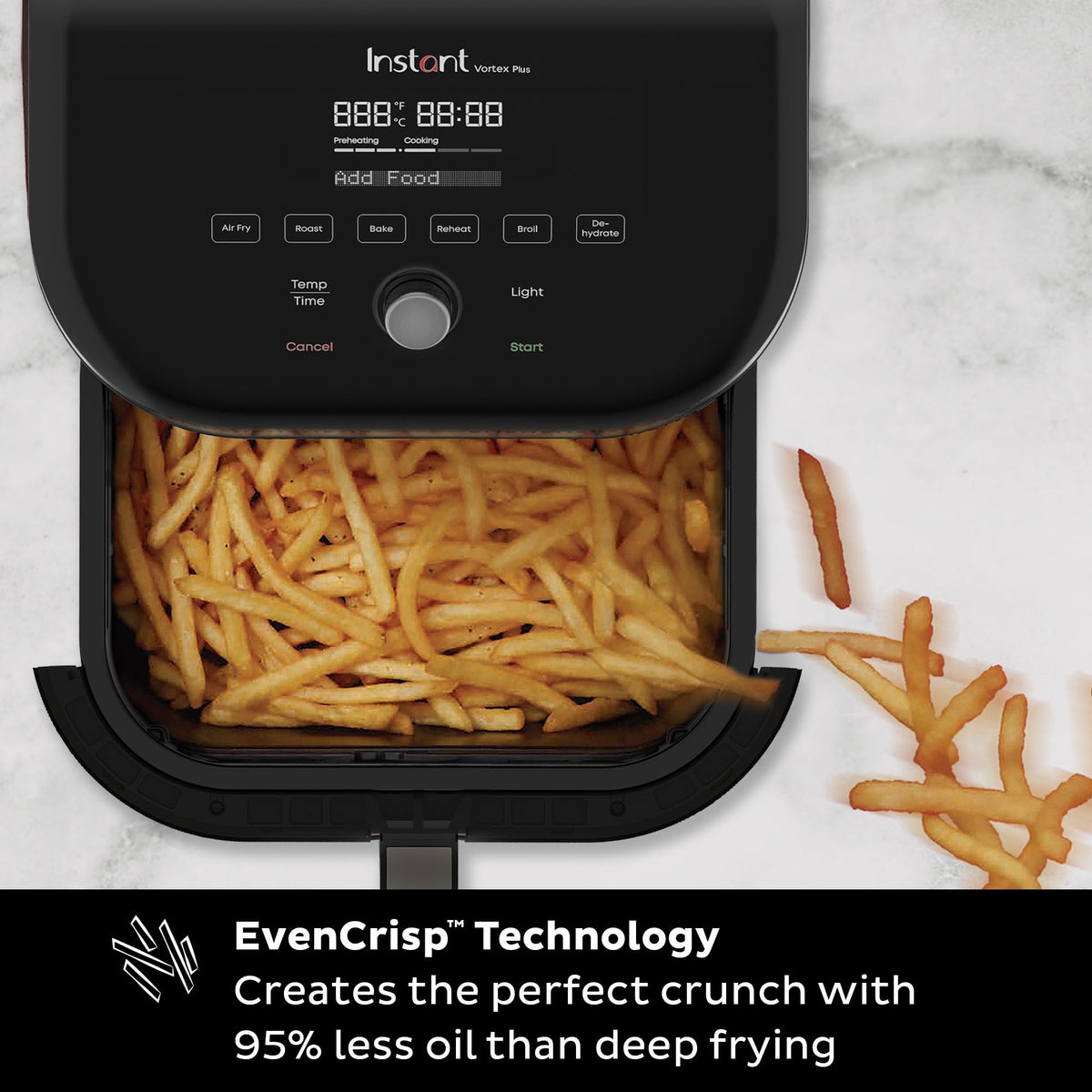 6 Qt 6-in-1 Air Fryer, Black M8197