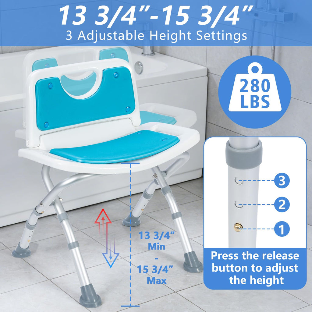 Folding Shower Chair with EVA Padded Seat E22894