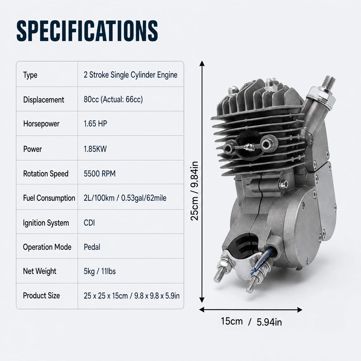 2 Stroke Bicycle Engine Kit C79205