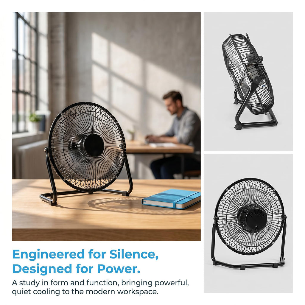 8 Inch 3-Speed High Velocity Metal Floor Fan M1438