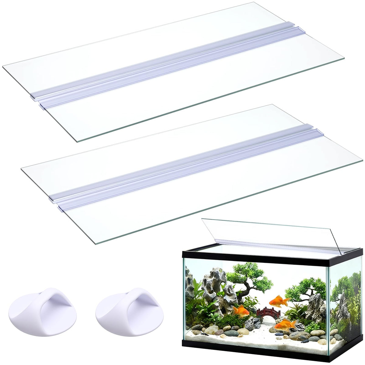 Aquarium Glass Canopy 19.33" x 9.65" x 0.12" F15452