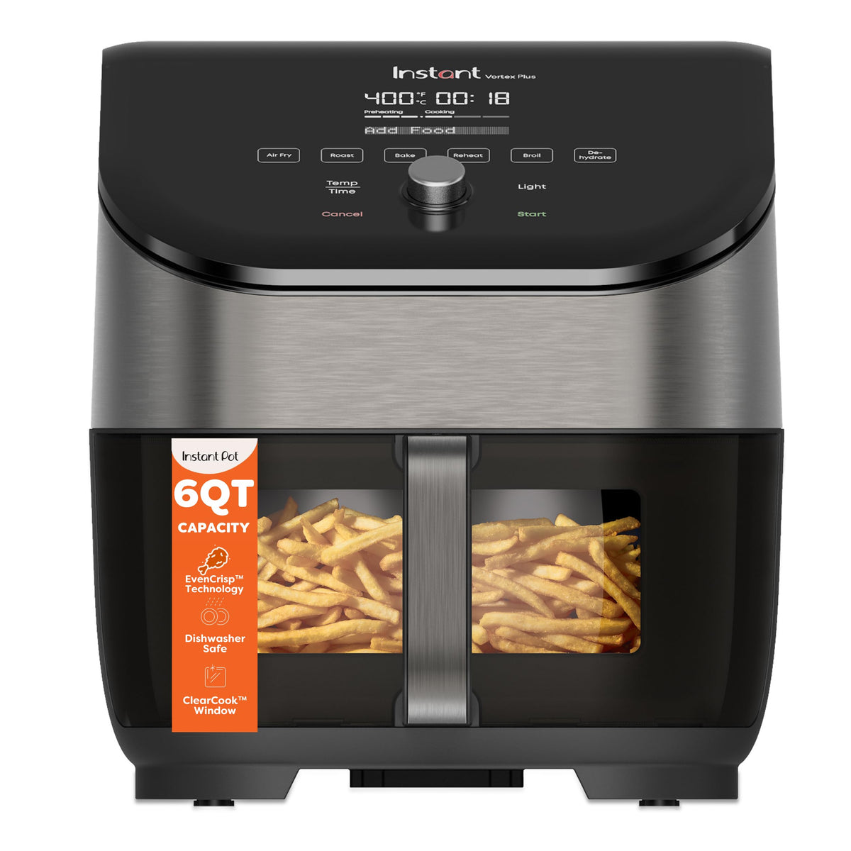 6 Qt 6-in-1 Air Fryer, Black M8197